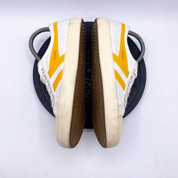 Gola Coaster Sneakers Yellow Stripe womens Size 8 - Picture 5 of 9